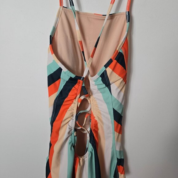 Albion Size XS Fit Weekender Gigi Striped Strappy Tie Back One Piece Swimsuit - Picture 7 of 10